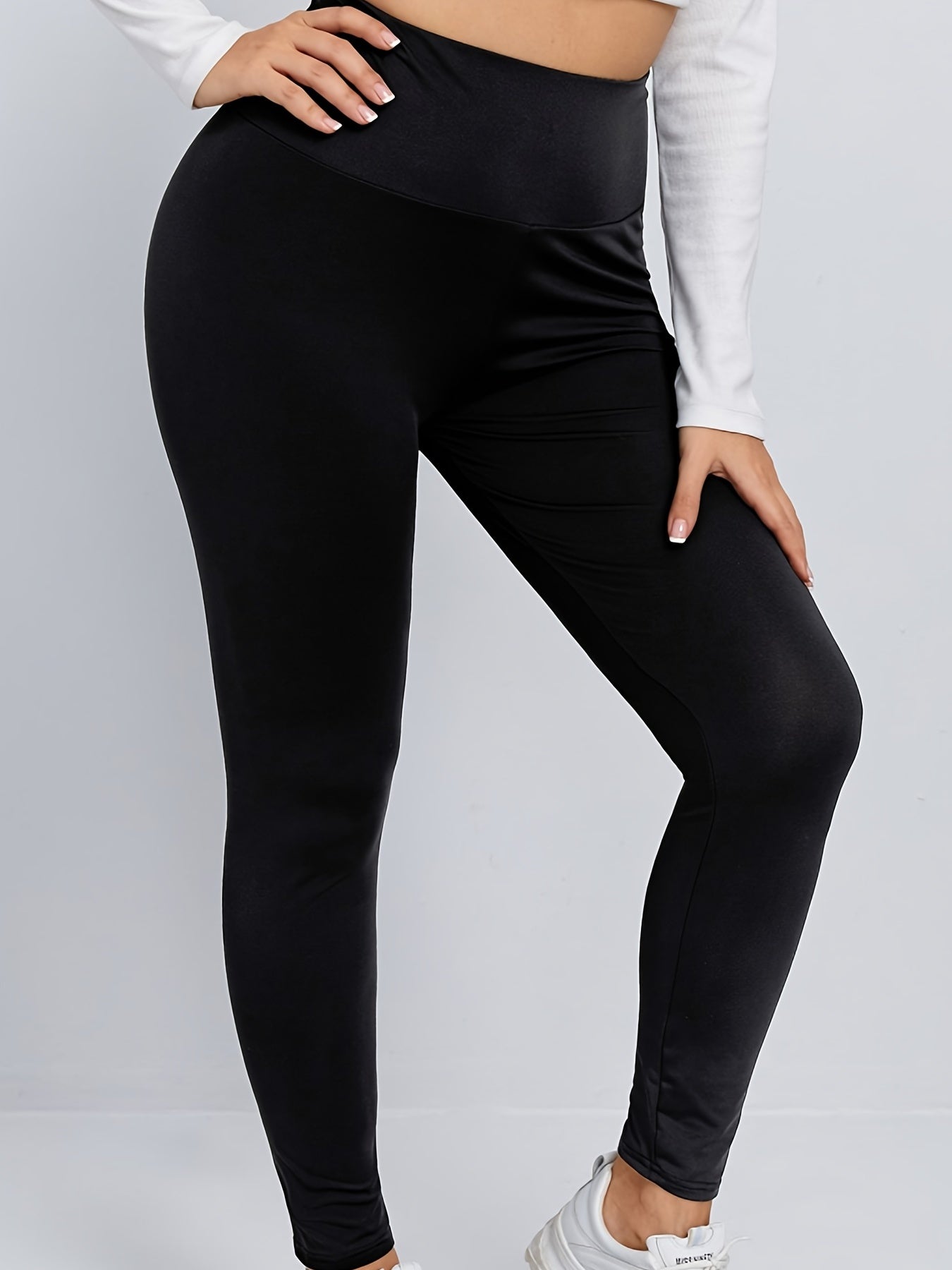 Solid High Rise Yoga Leggings
