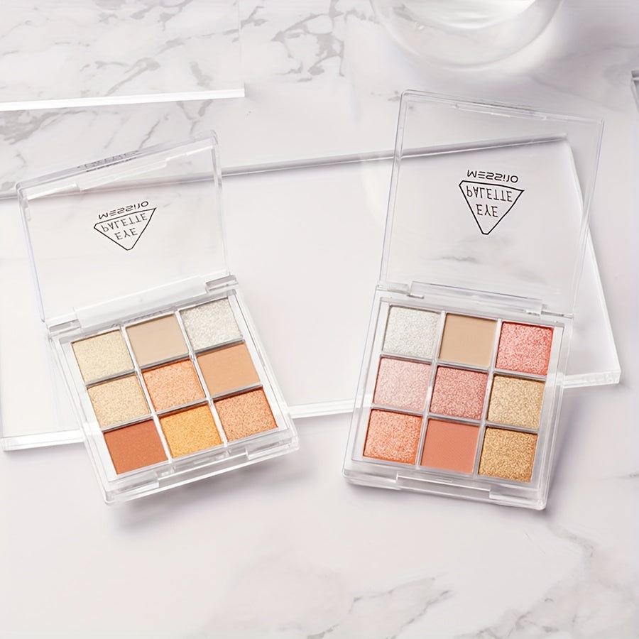 9 Colors Eyeshadow Palette Warm Neutral Multicolor