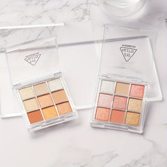 9 Colors Eyeshadow Palette Warm Neutral Multicolor
