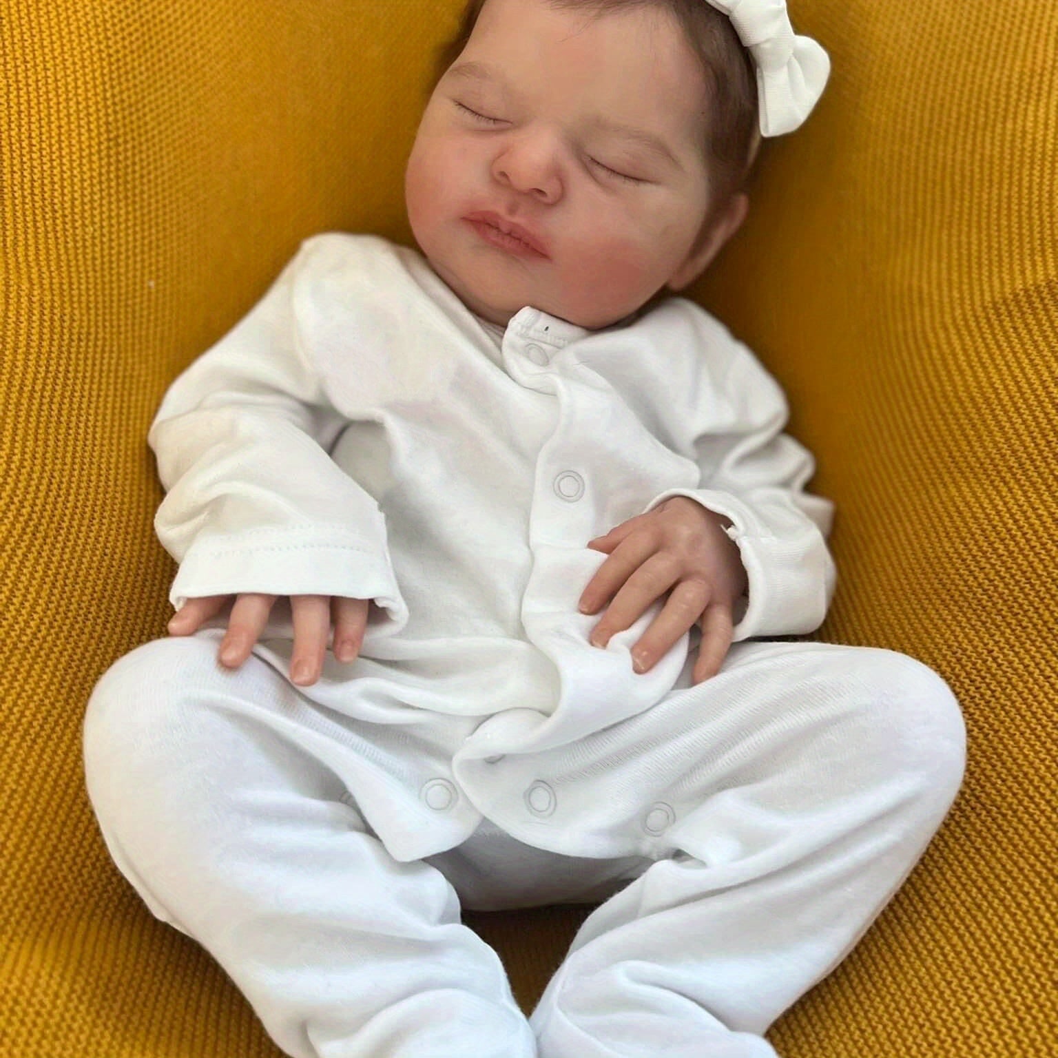 19' Newborn Baby Reborn Doll with 3D Skin, Top Makeup