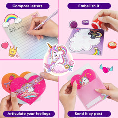 Unicorn Stationery Set Letter Writing Kit Birthday Craft Toys