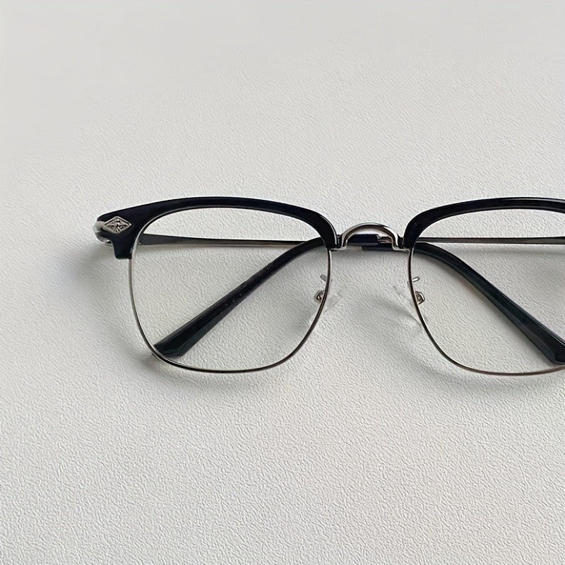 Men's Anti Light Magnesium Square Flat Glasses For Myopia 100 UV Protection