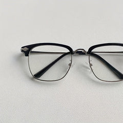 Men's Anti Light Magnesium Square Flat Glasses For Myopia 100 UV Protection