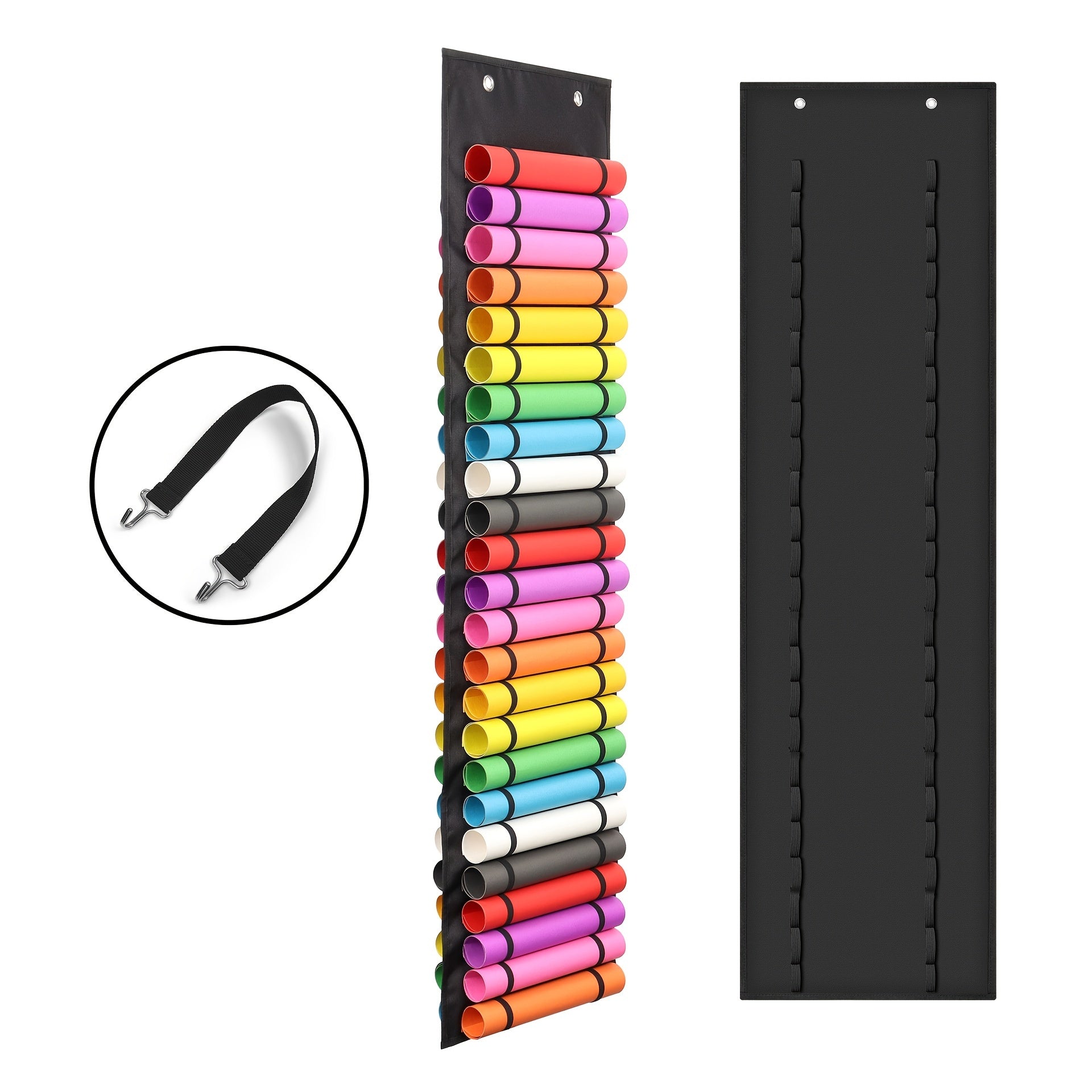 Vinyl Storage Organizer Wall Door Hanging Holds 48 Rolls