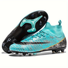 Kids High Top AG Soccer Cleats Lightweight Breathable Football Boots