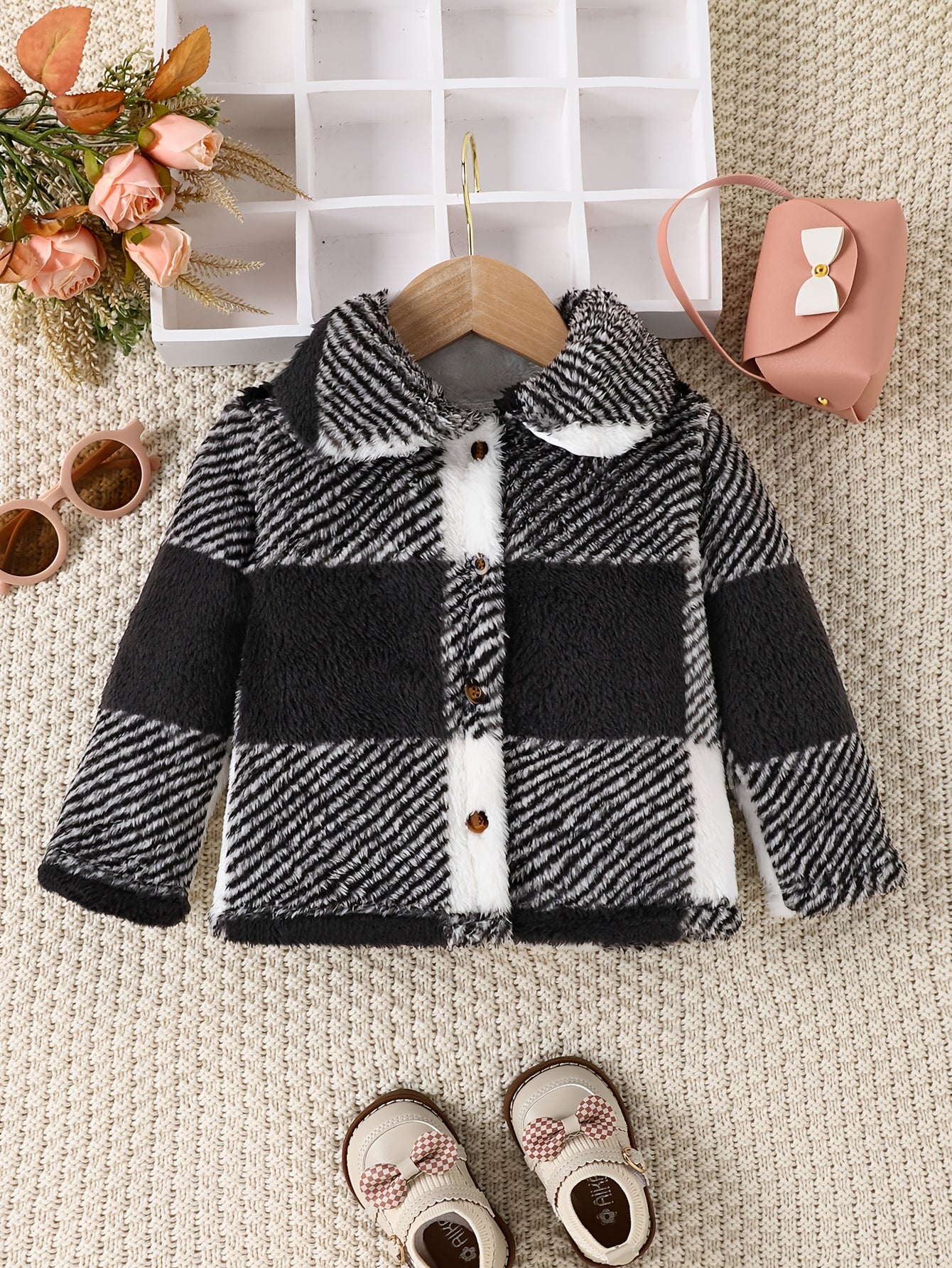 Autumn Baby Girls Fleece Furry Coat Warm Jacket