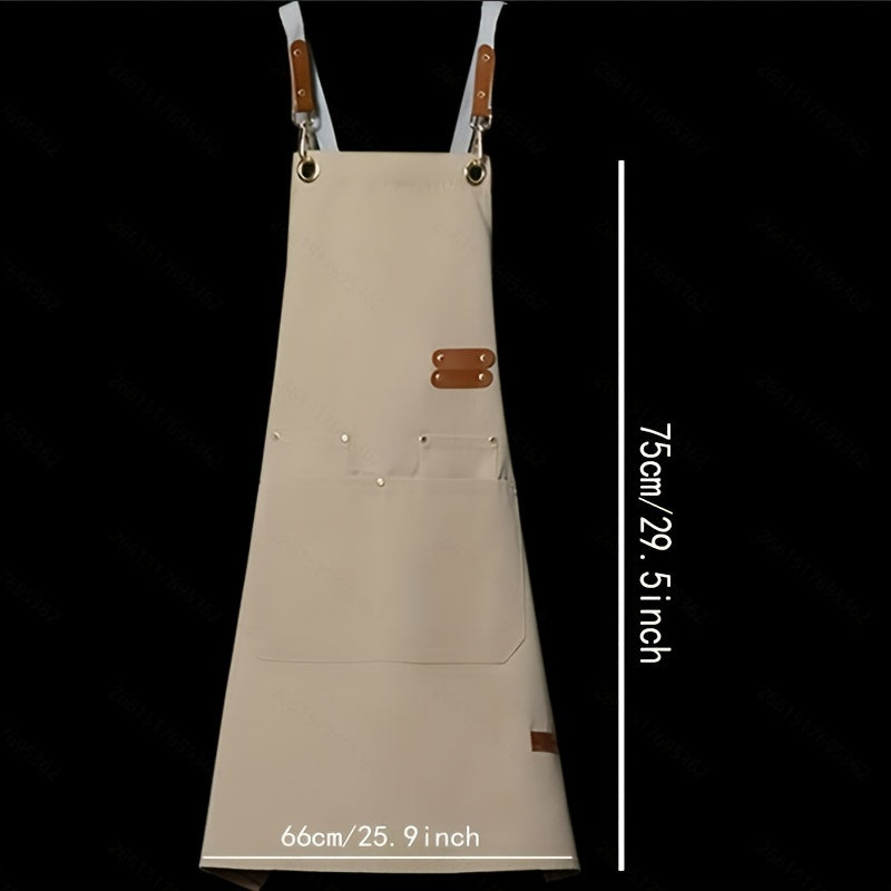 Solid Apron Work Strap Breathable Pocket Waist Overall