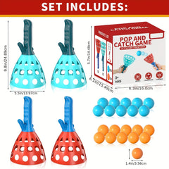 20pcs Throw and Catch Ball Set with 4pcs Catching Rackets