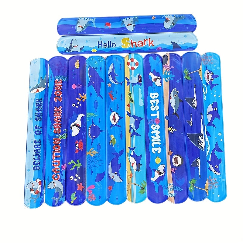36pcs Shark Slap Bracelet Underwater Party Bracelets Shark Birthday Party Favor