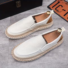 Men's Canvas Espadrille Loafer Shoes Lightweight Slip On Shoes