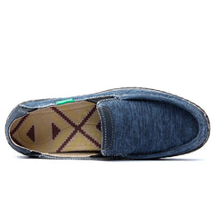 Men's Denim Slip On Loafers Flat Shoes
