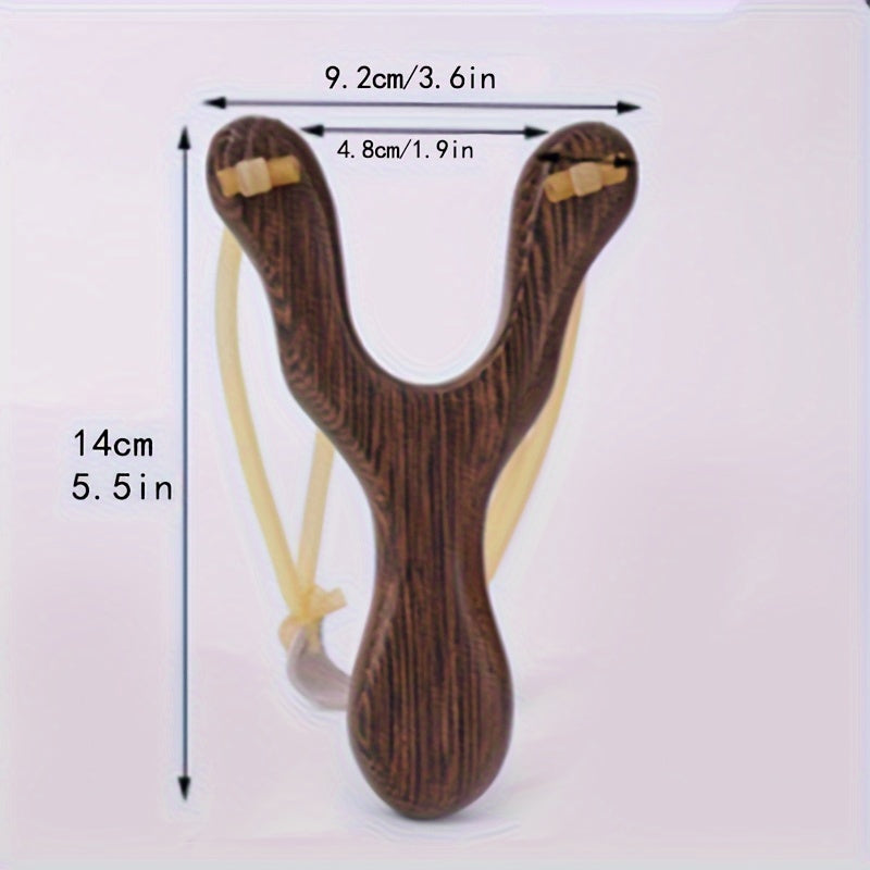 High Precision Wooden Slingshot Toy Outdoor Play Rubber Band