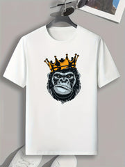 Chimpanzee King Graphic Tee for Men