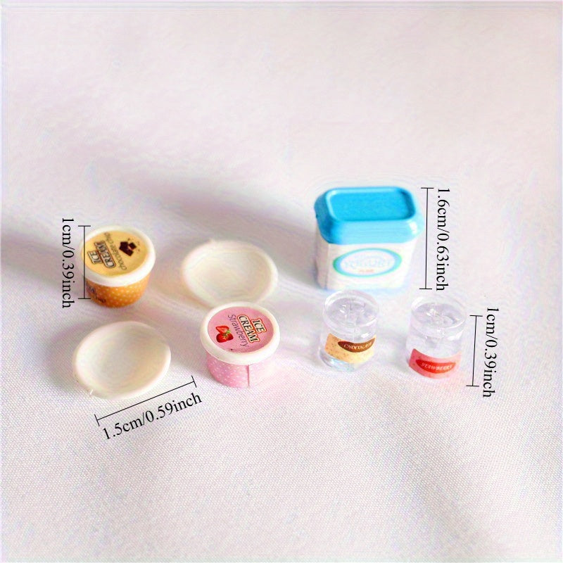 7pcs Mini Toy House Artificial Food Set for Realistic Shooting Scene