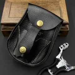 Slingshot Ammo Pouch Leather Storage Bag With Belt Clip