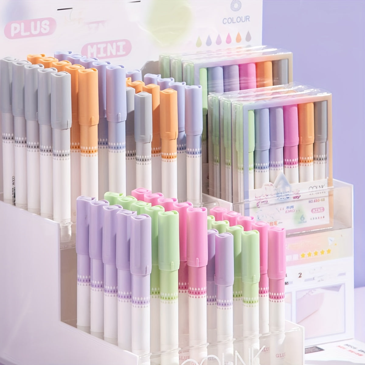 6pcs Macaron Glue Point Glue Pen for Craft Projects
