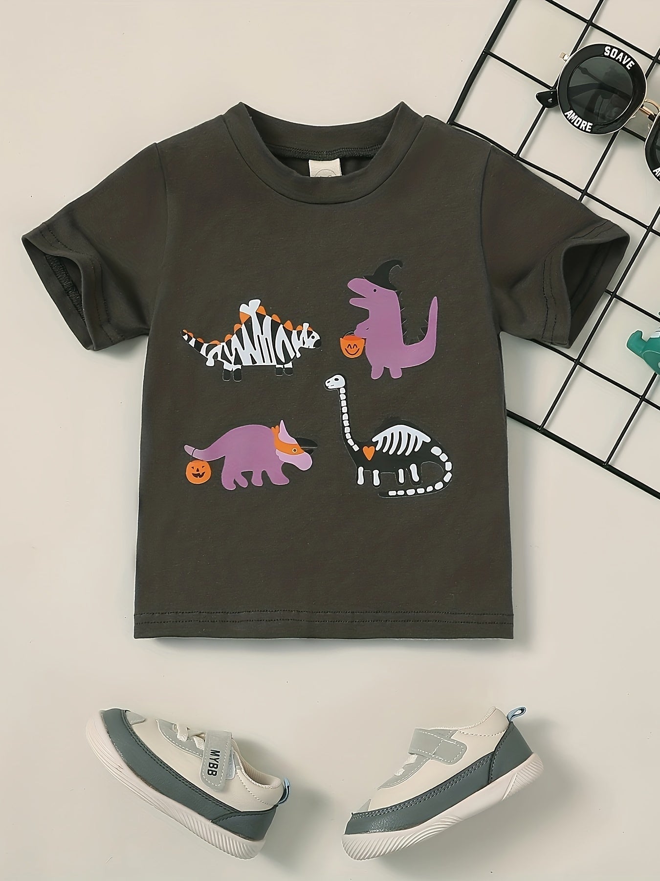Baby Girl Halloween Pumpkin Cartoon Graphic Cotton T Shirt Kids Comfy Tee