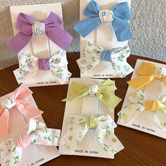 12pcs Sweet Flower Bow Hair Clips for Girls
