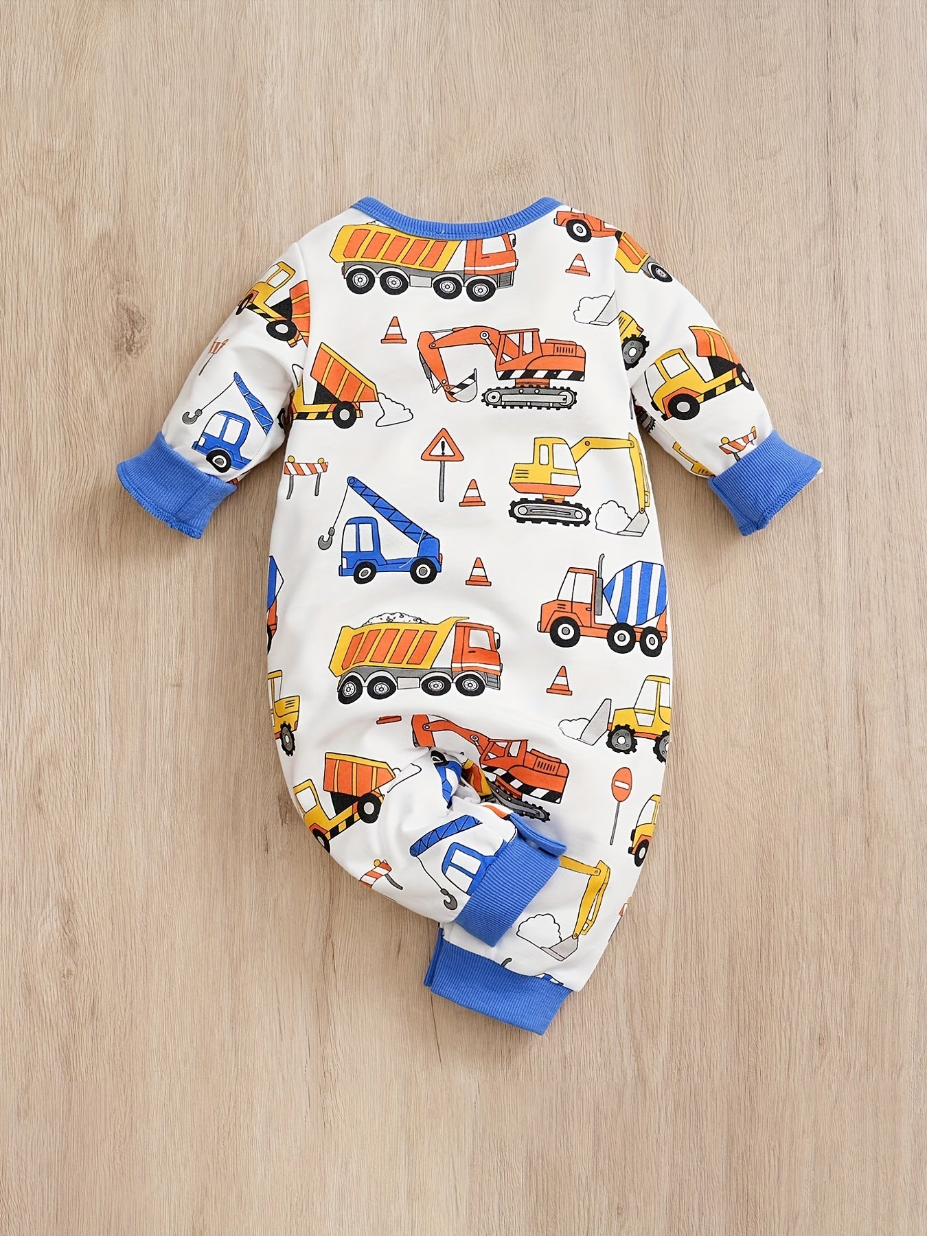 Cartoon Print Baby Romper Long Sleeve Bodysuit