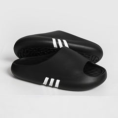 Men's Non Slip Striped Slides for Indoor Outdoor Beach Shower