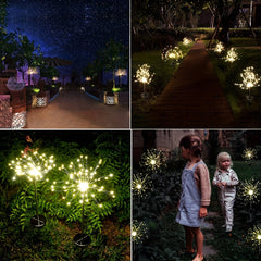 200LED Solar Firework Lights 8Modes Waterproof Solar Outdoor Garden Lights
