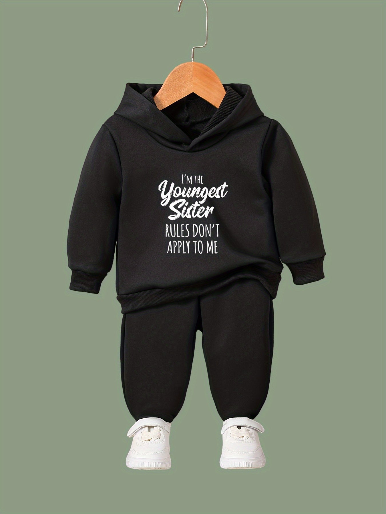 YOUNGEST SISTER 2pcs Girls Casual Activewear Set