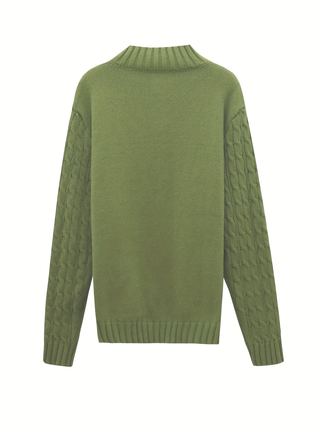 Knitted Cable Sweater Men's Casual Warm Pullover For Fall Winter
