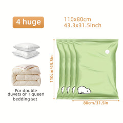 6pcs Vacuum Compression Bag Large Quilt Storage Sealed Bag