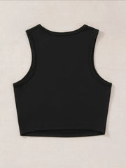 Graphic Print Crop Tank Top Sleeveless Summer Women's Clothing