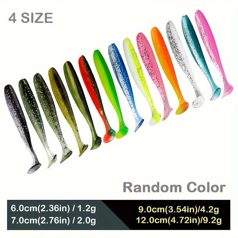 50pcs 8 99 11 Paddle Tail Swimbaits Soft Fishing Lures Kit Bass Fishing Bait