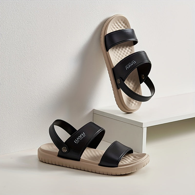 Men's Outdoor Open Toe Slip On Platform Sandals