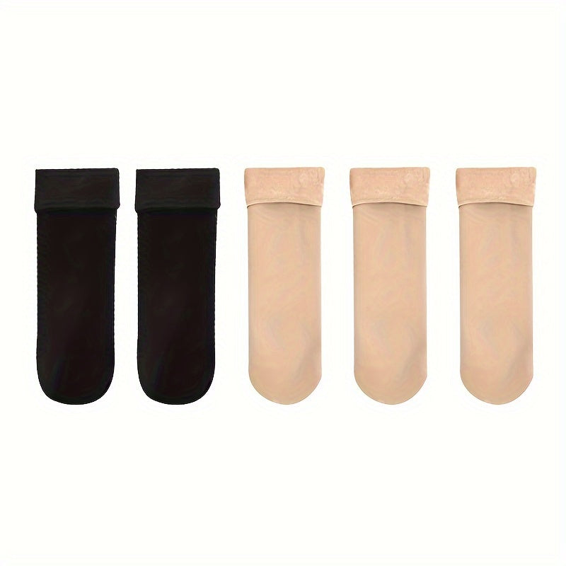 5 Pairs Velvet Thick Snow Socks Warm Floor Winter Thermal Socks