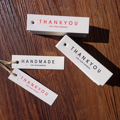50pcs Thank You Letter Card Gift Tag Message Card Birthday Party Gift