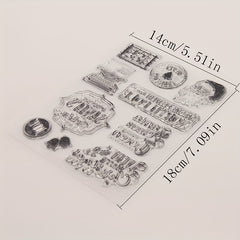 1pc Transparent Seal DIY Handbook Clip Book Stamp For Card Making Decoration