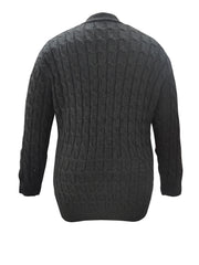 Solid Cable Button Up Cardigan