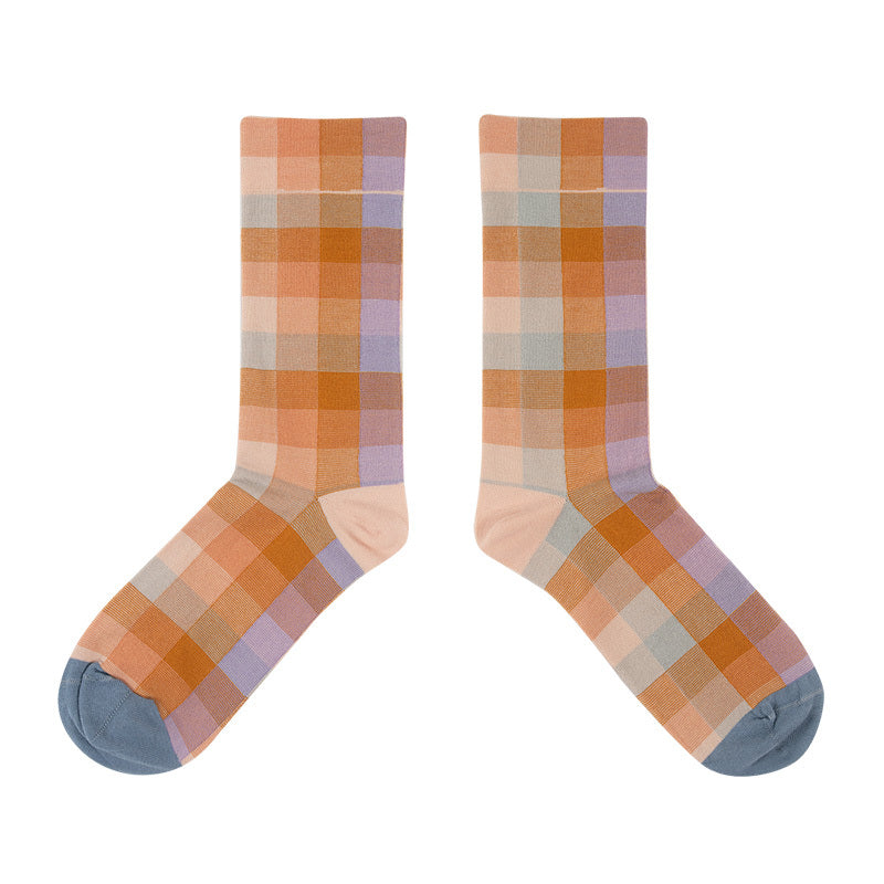 Retro Print Mid Tube Socks Soft & Comfy Funny Pattern Crew Socks Women's