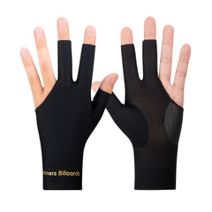 3pcs Billard Glove for Left Hand, Elastic and Anti-Slip Palm