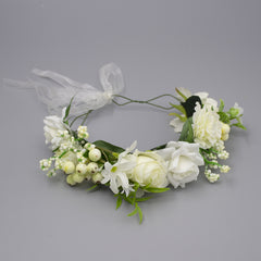 Romantic Princess Floral Crown Bridal Headband Bridesmaid Gift