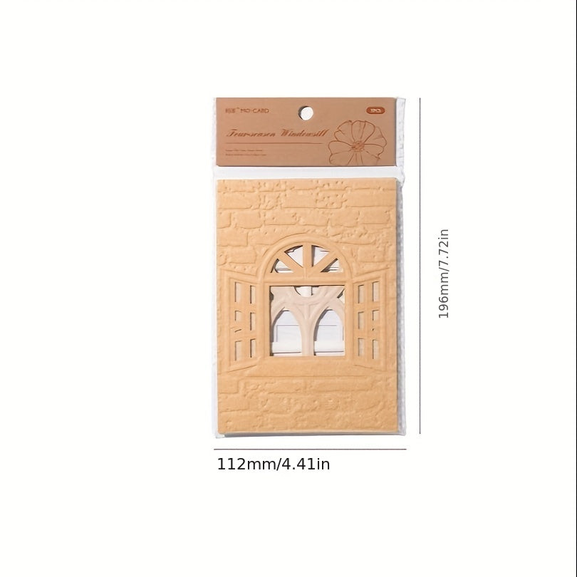 5pcs Letterpress Embossed Hollow Collage Card Time Exclusive Series