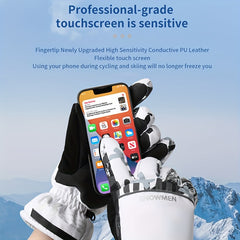 Winter Windproof Skiing Gloves Waterproof Plush Screen Touchable