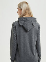 Cat Print Hoodies Drawstring Long Sleeve Sweatshirt With Cat Ears