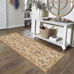 Vintage Kitchen Rug European Pattern Soft Non-slip Carpet Washable Doormat 59"