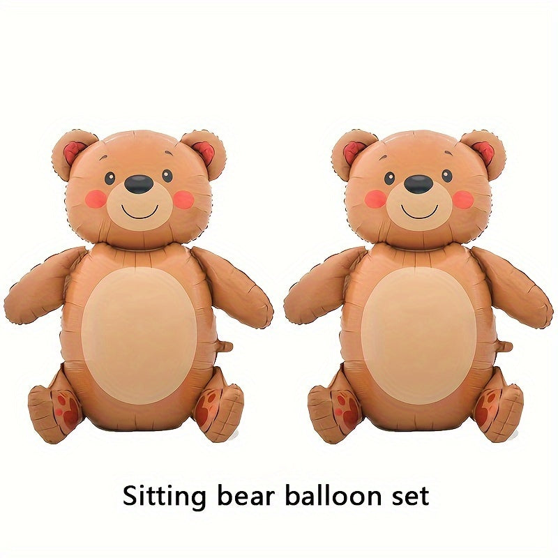 1pc Huge Sitting Bear Balloon Aluminum Film Sitting Balloon