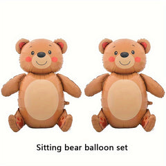 1pc Huge Sitting Bear Balloon Aluminum Film Sitting Balloon