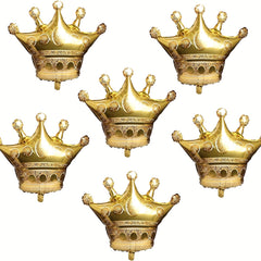 6Pcs Golden Crown Foil Balloons Birthday Party&Wedding Supplies