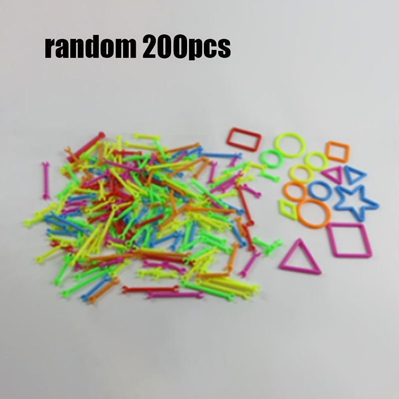 200pc Geometric Shape Building Blocks Educational Kit