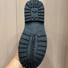Men's Side Zip Combat Boots Casual Walking Shoes