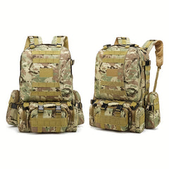 55L Camo Tactical Backpack for Camping Hiking Travel