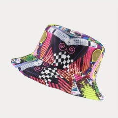 Nostalgic Cassette Pattern Fisherman Hat for Men