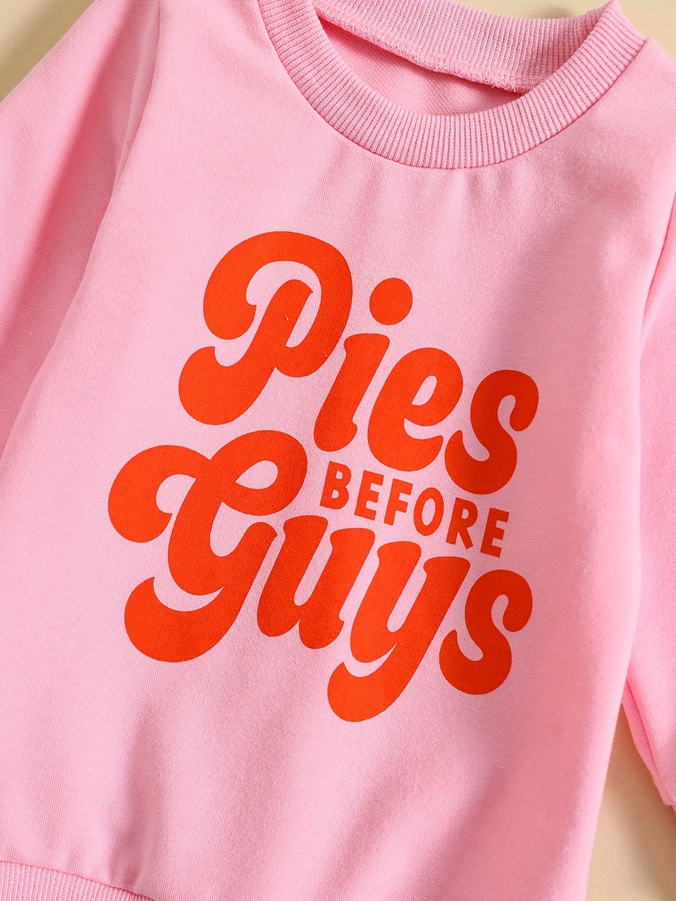Girls Letter Print Long Sleeve Sweatshirt